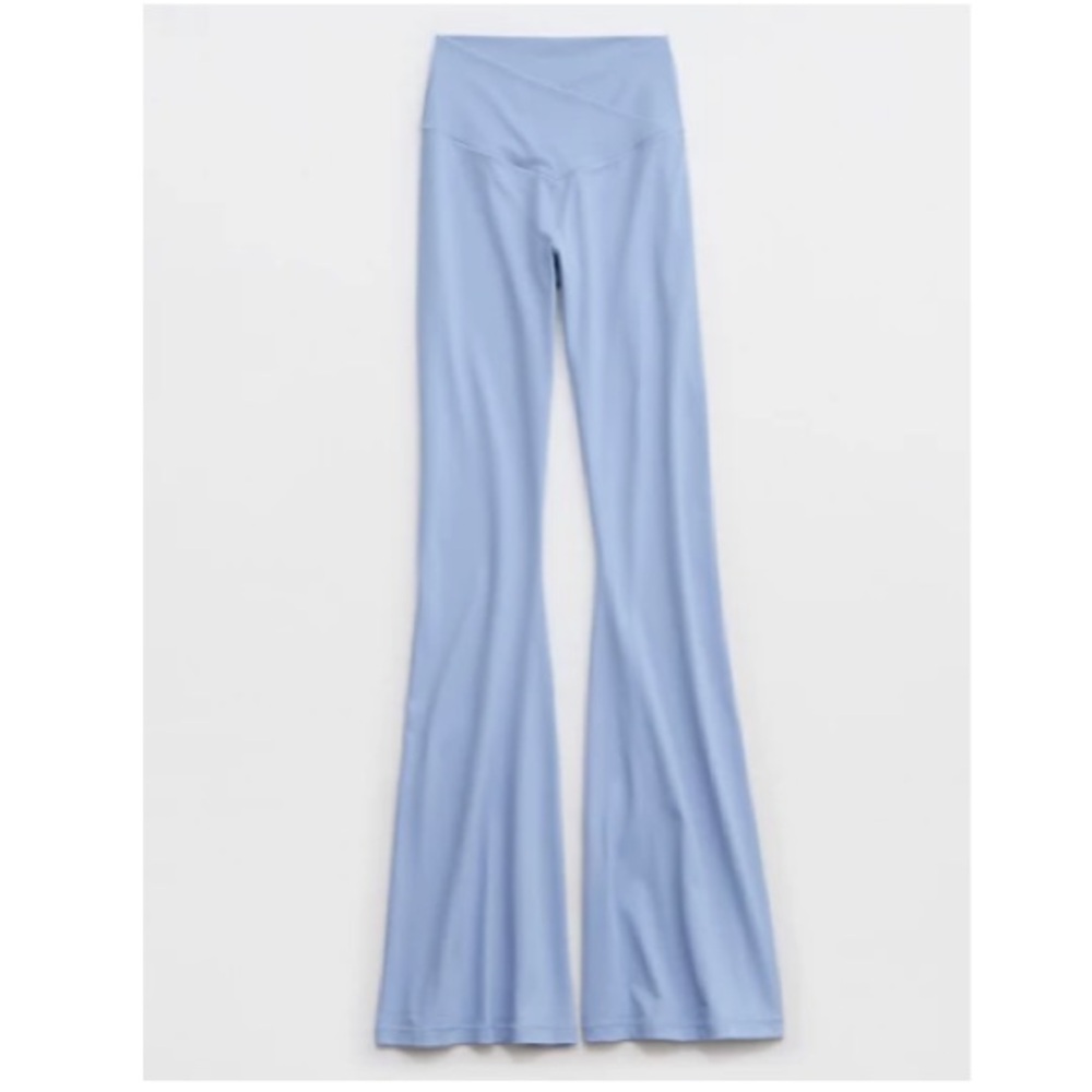 NWT Offline by Aerie Real Me High Waisted Crossover Flare Leggings Blue Size XL